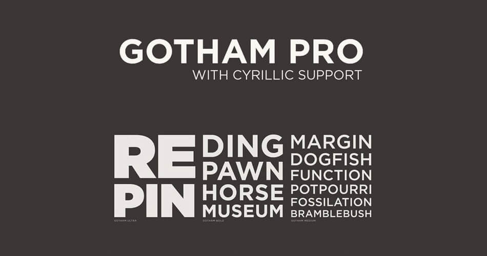 Czcionka Gotham Pro