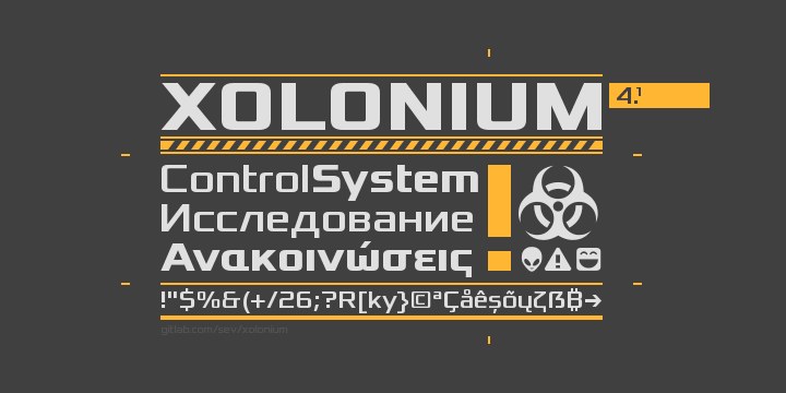 Czcionka Xolonium