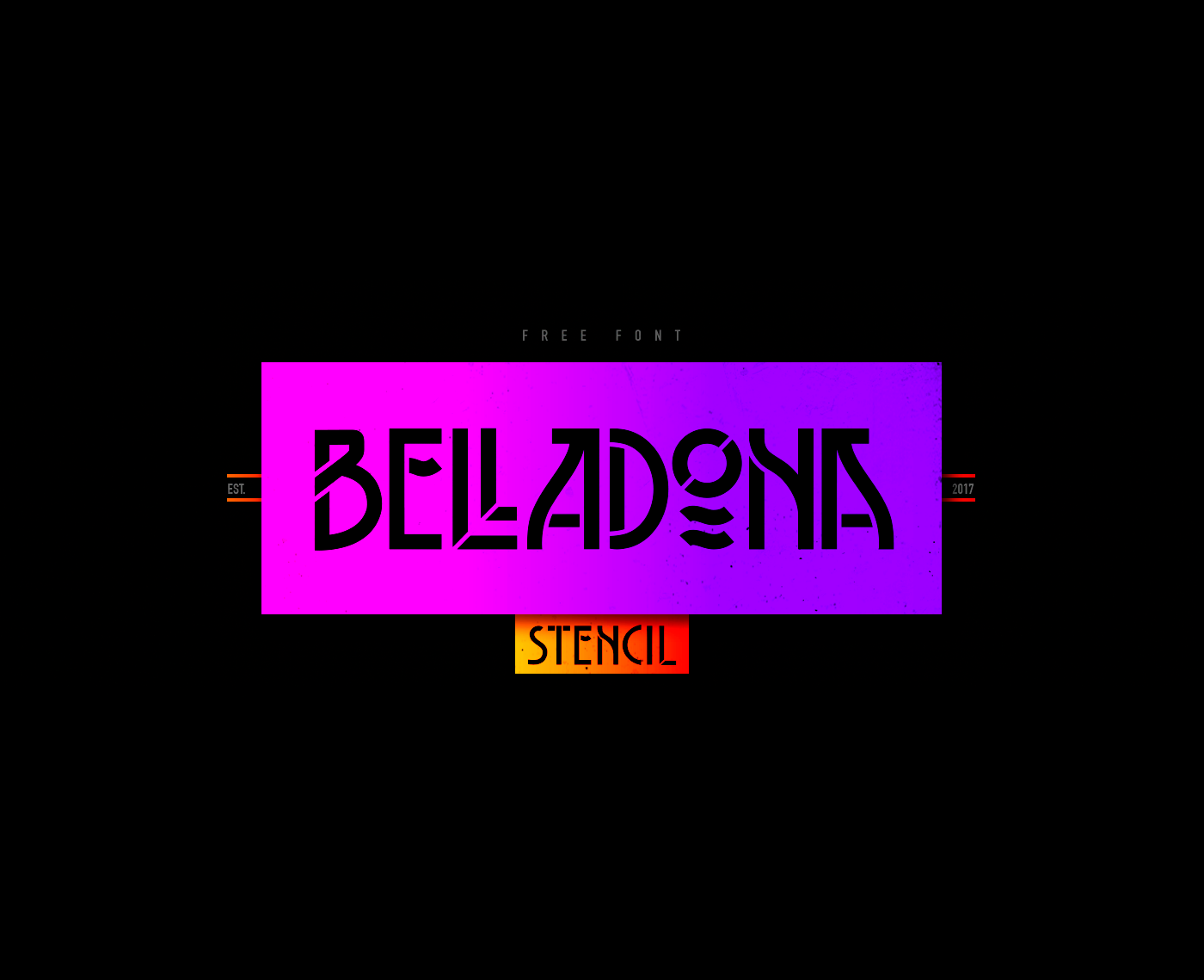 Czcionka Belladona Stencil