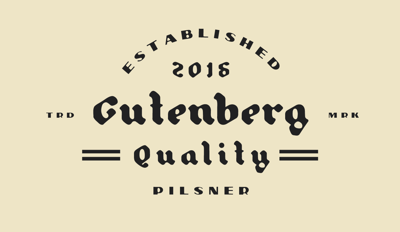 Czcionka Gutenberg Blackletter & Pilsner