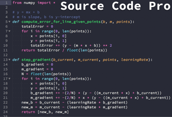 Czcionka Source Code Pro