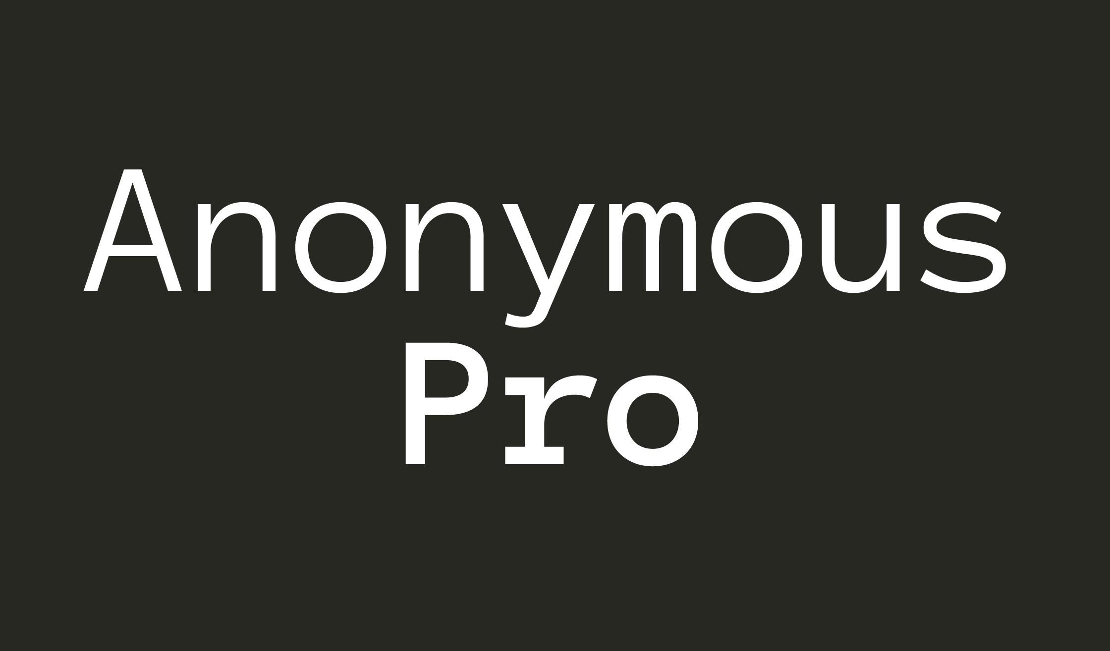Czcionka Anonymous Pro