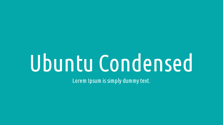 Czcionka Ubuntu Condensed