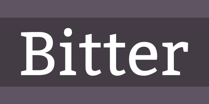 Czcionka Bitter