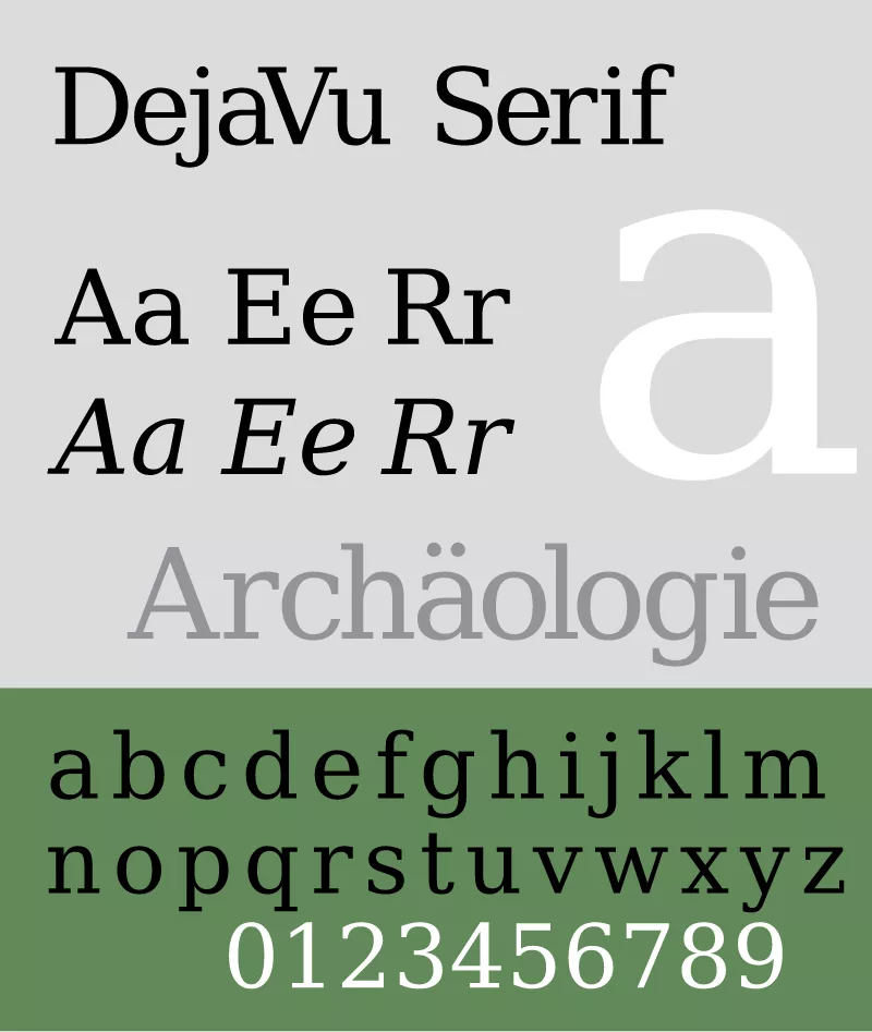 Czcionka DejaVu Serif
