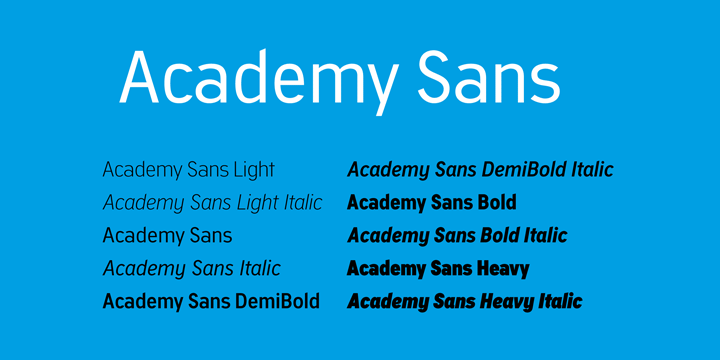 Czcionka Academy Sans