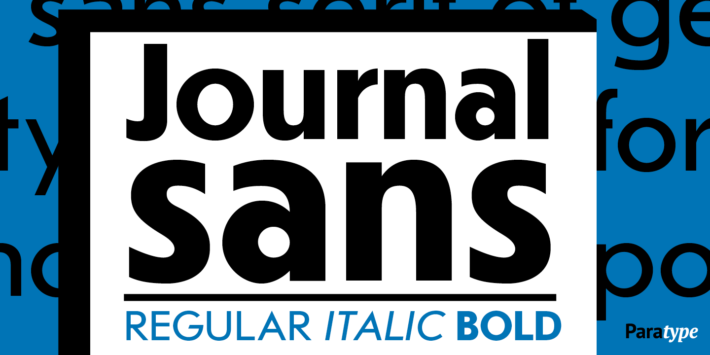 Czcionka Journal Sans