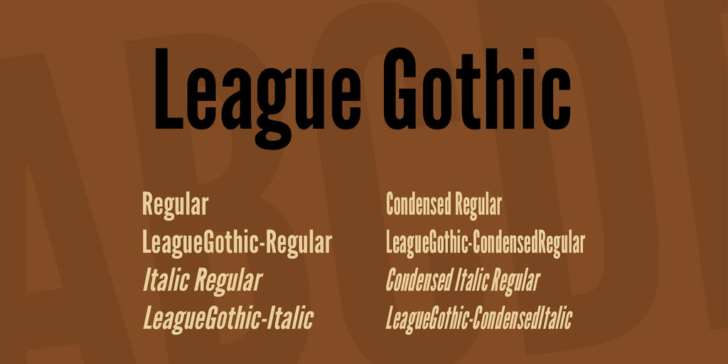 Czcionka League Gothic