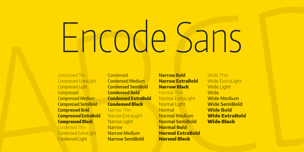 Czcionka Encode Sans Condensed
