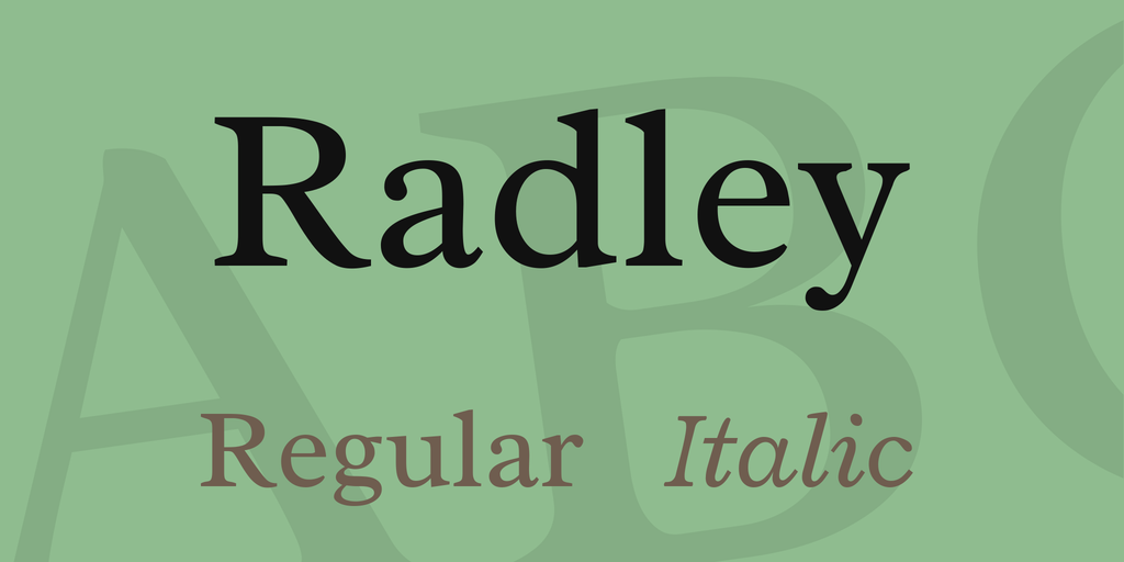 Czcionka Radley
