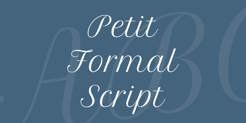 Czcionka Petit Formal Script