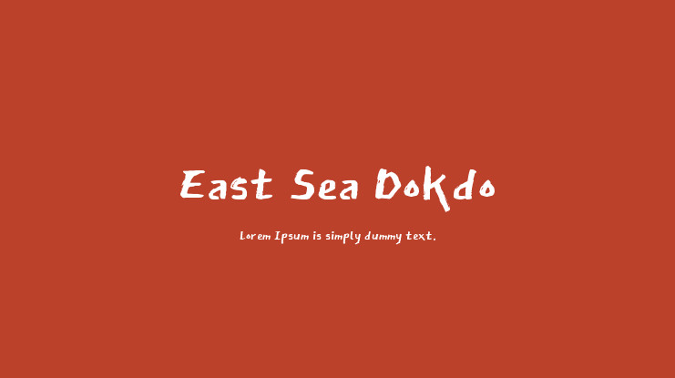 Czcionka East Sea Dokdo