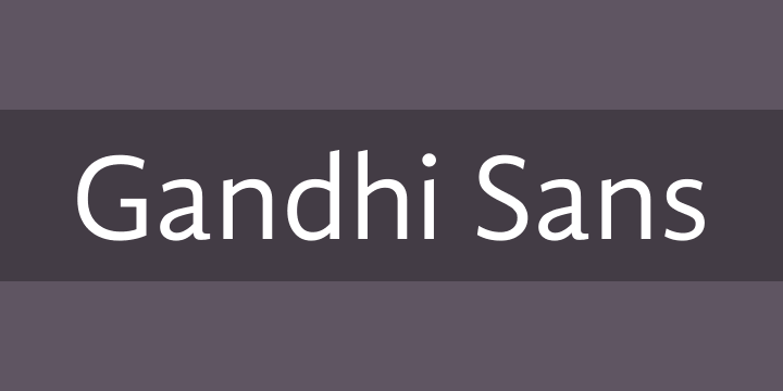 Czcionka Gandhi Serif