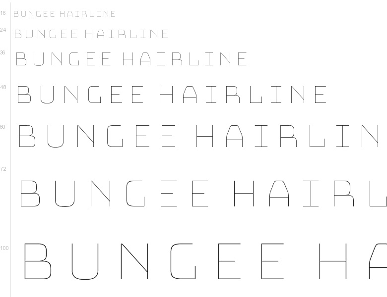 Czcionka Bungee Hairline