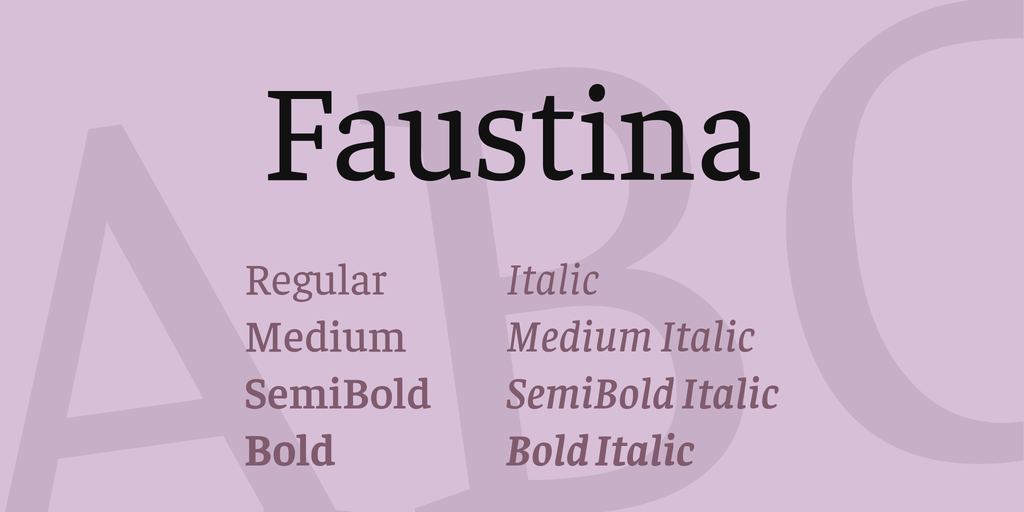 Czcionka Faustina