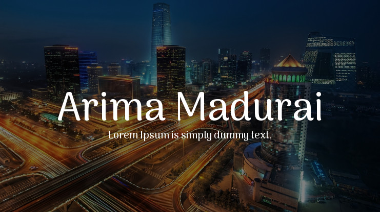 Czcionka Arima Madurai