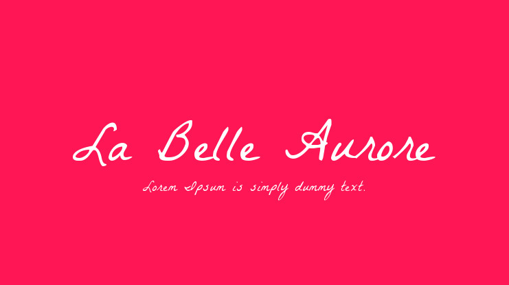 Czcionka La Belle Aurore
