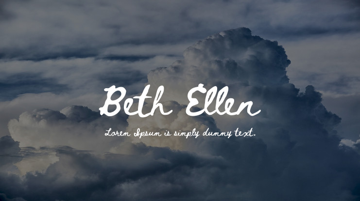 Czcionka Beth Ellen