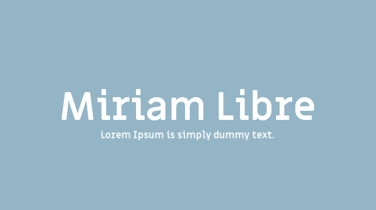 Czcionka Miriam Libre