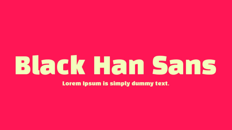 Czcionka Black Han Sans