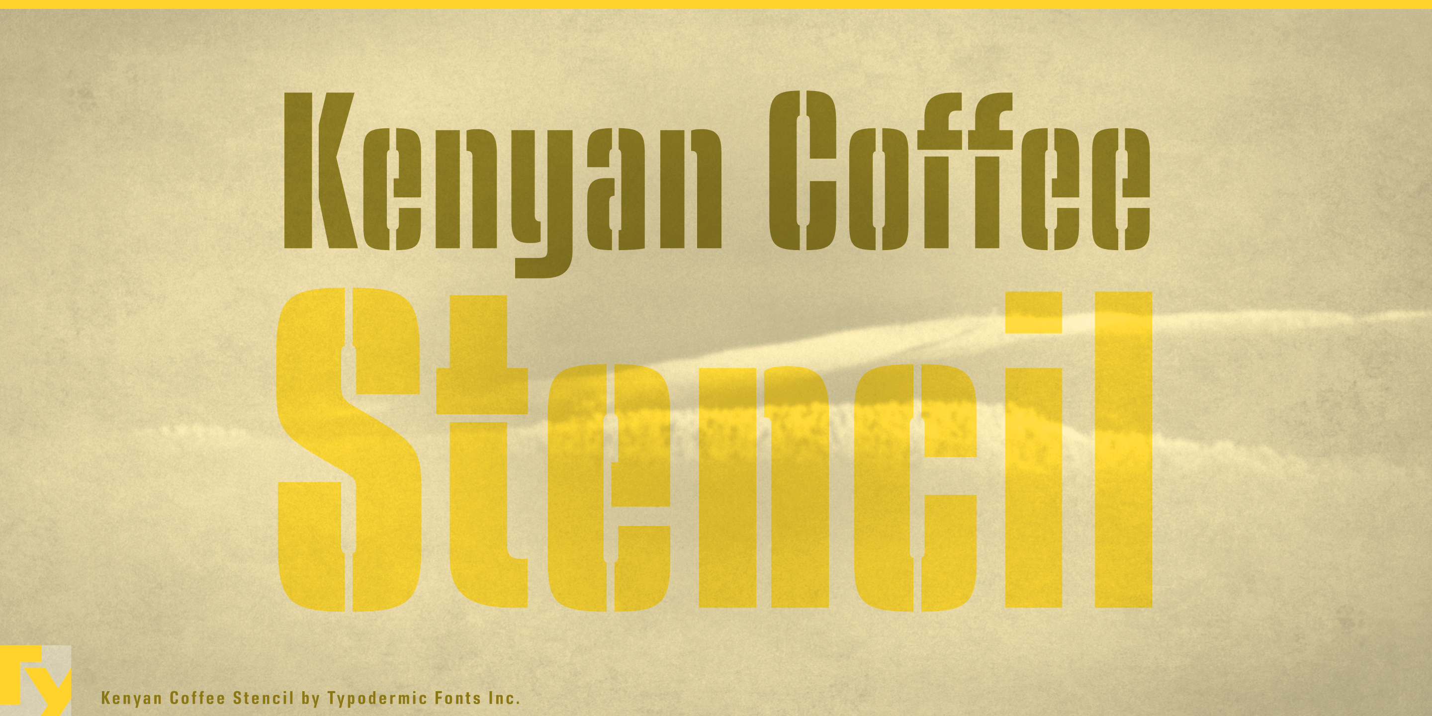 Czcionka Kenyan Coffee Stencil