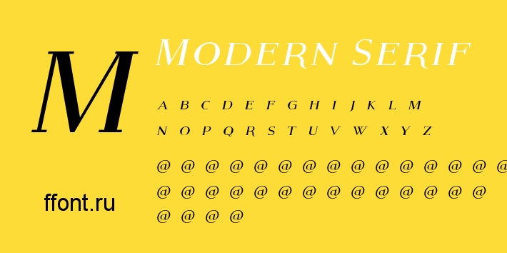 Czcionka Modern Serif