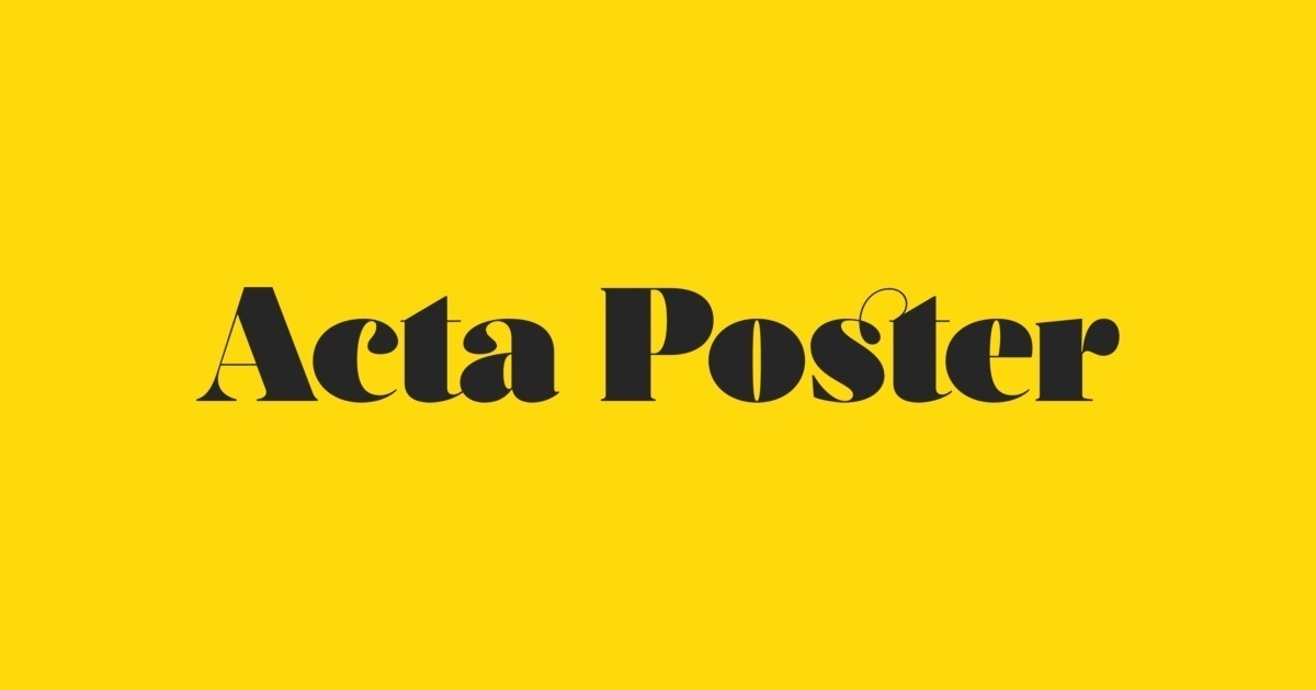 Czcionka Acta Poster