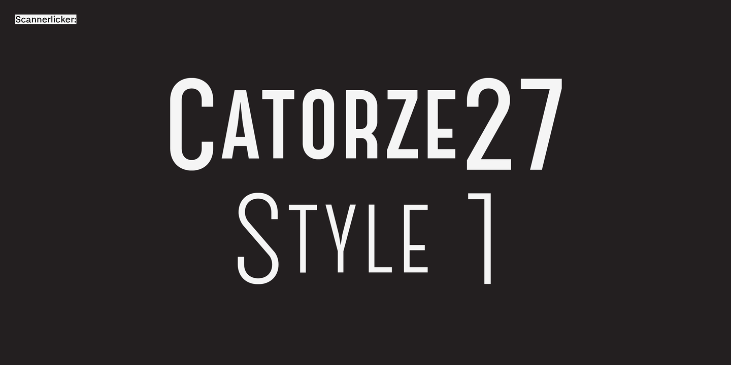 Czcionka Catorze27 Style1