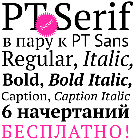 Czcionka PT Serif Expert