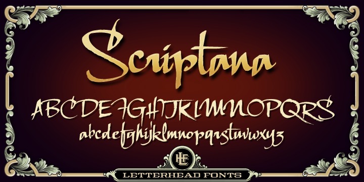Czcionka LHF Scriptana