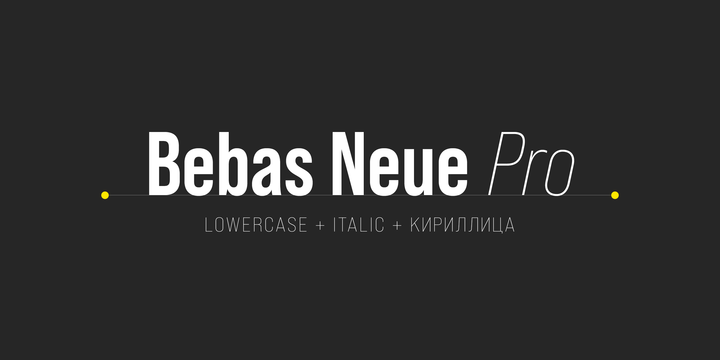 Czcionka Bebas Neue Pro
