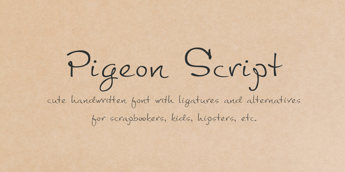 Czcionka Pigeon Script