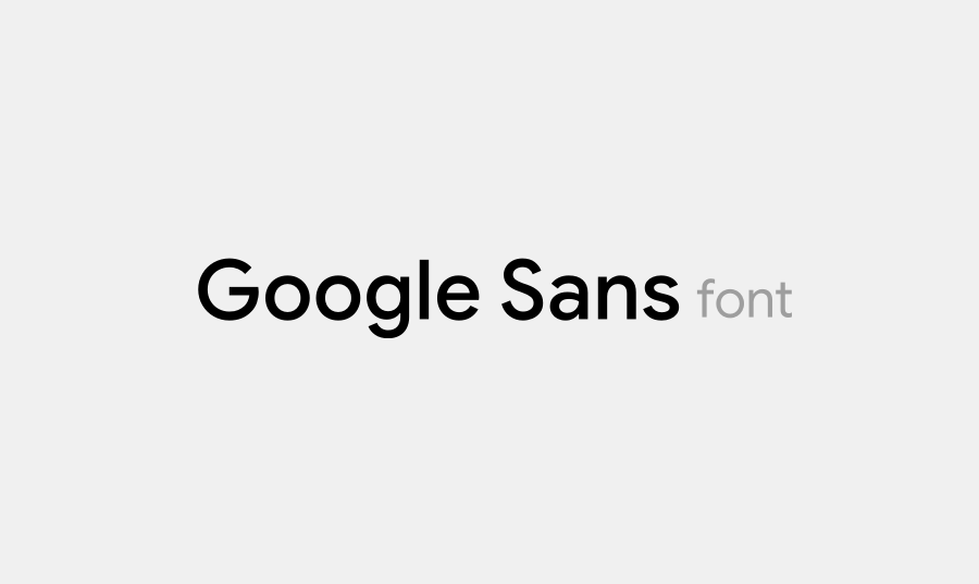 Czcionka Google Sans