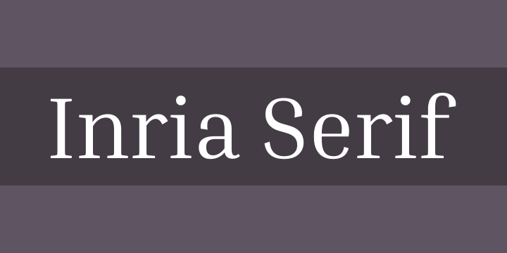 Czcionka Inria Serif