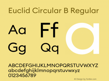 Czcionka Euclid Circular B
