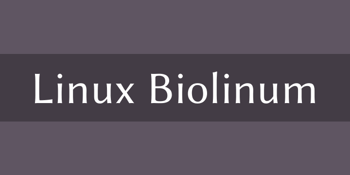 Czcionka Linux Biolinum
