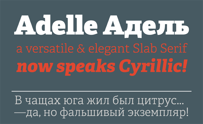 Czcionka Adelle Sans CYR