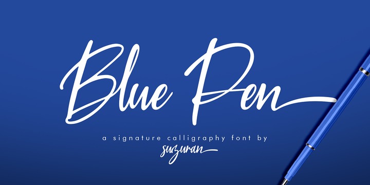 Czcionka Blue Pen