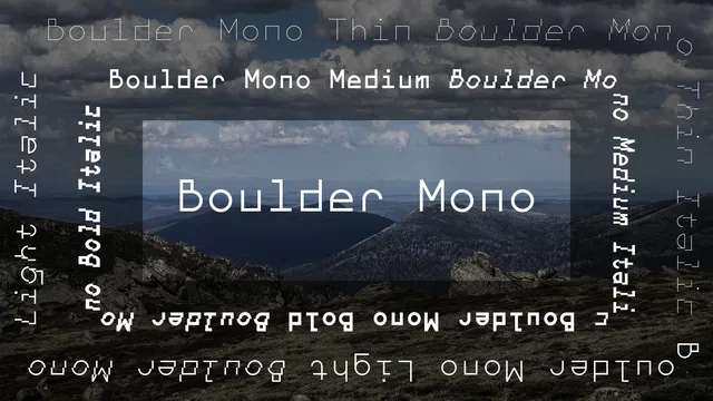 Czcionka Boulder Mono