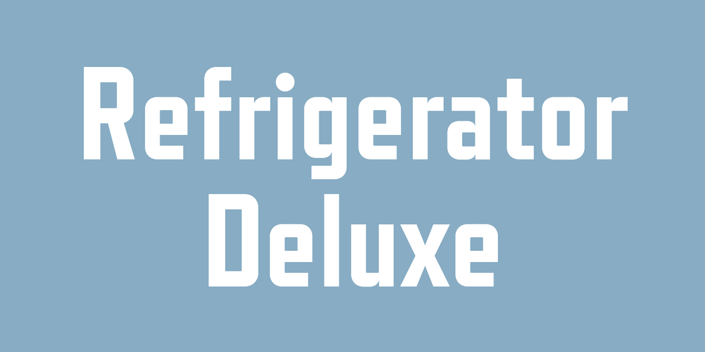 Czcionka Refrigerator Deluxe