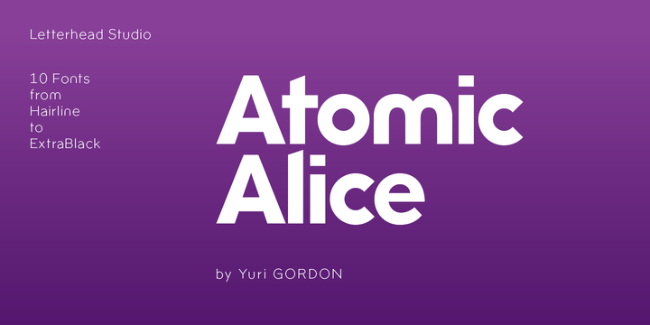 Czcionka Atomic Alice