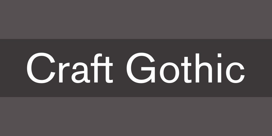 Czcionka Craft Gothic