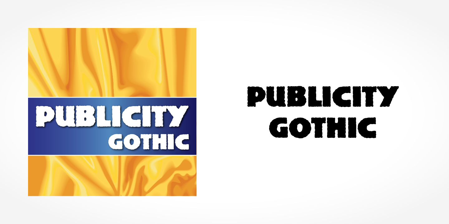 Czcionka Publicity Gothic