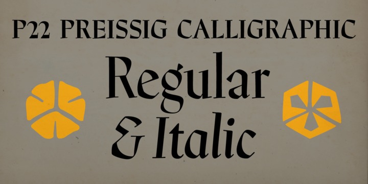 Czcionka P22 Preissig Calligraphic
