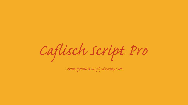 Czcionka Caflisch Script Pro