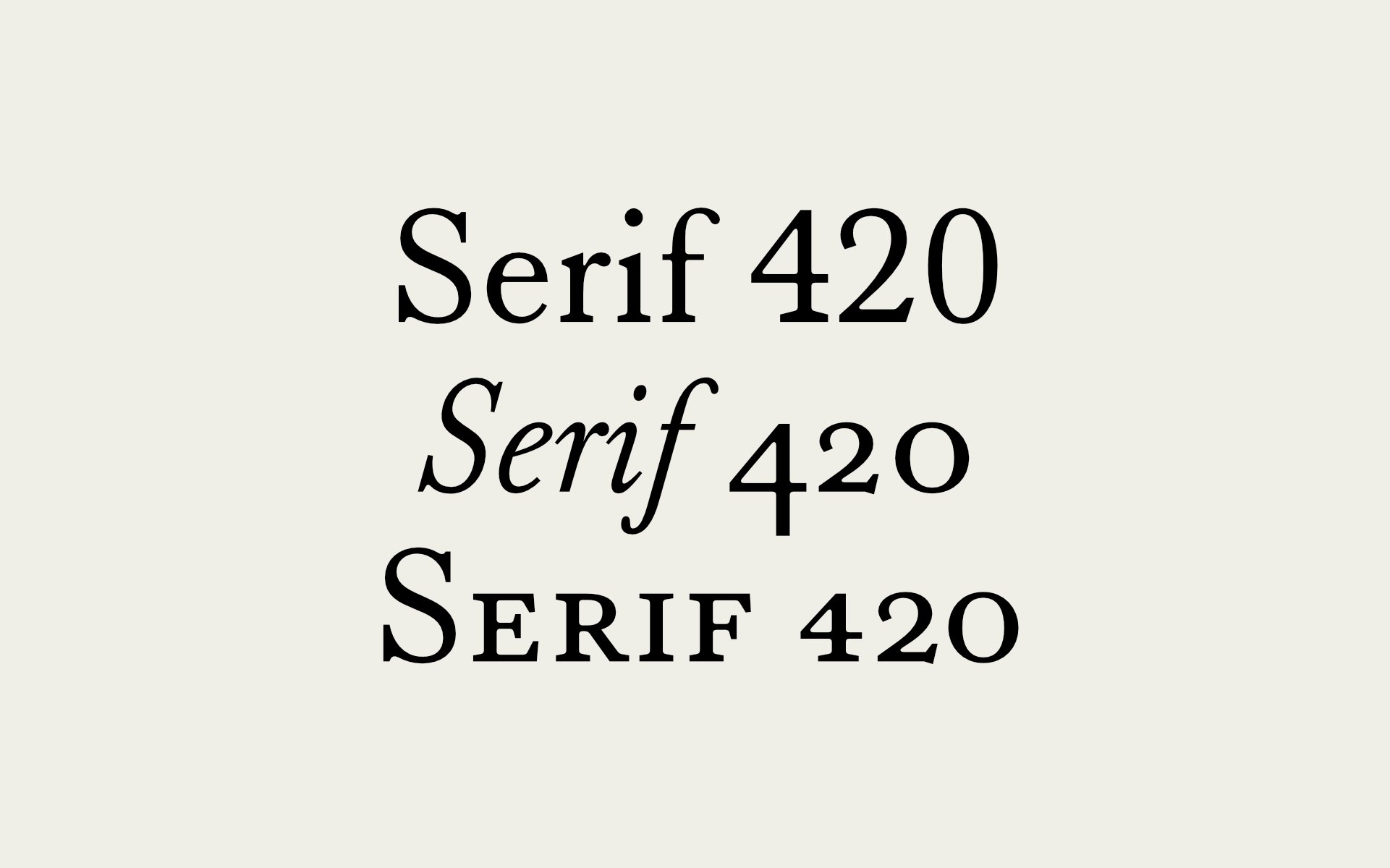 Czcionka Serif 420