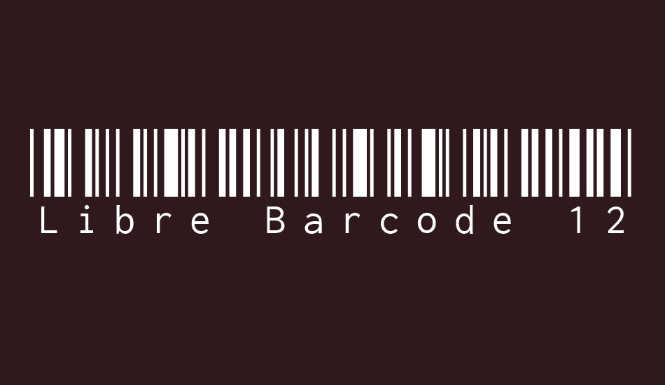 Czcionka Libre Barcode EAN13 Text