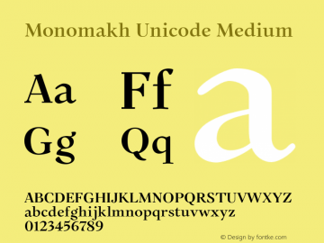 Czcionka Monomakh Unicode