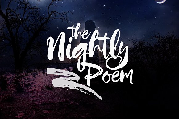 Czcionka Nightly Poem