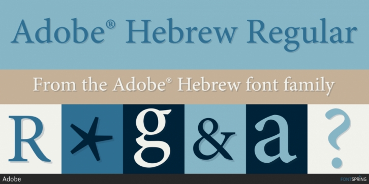 Czcionka Adobe Hebrew